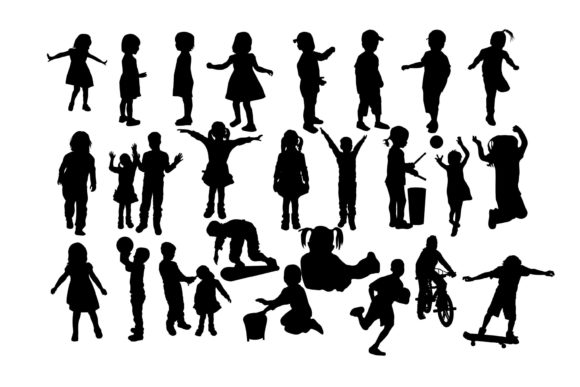 Download Children Silhouette - Children silhouette Collection
