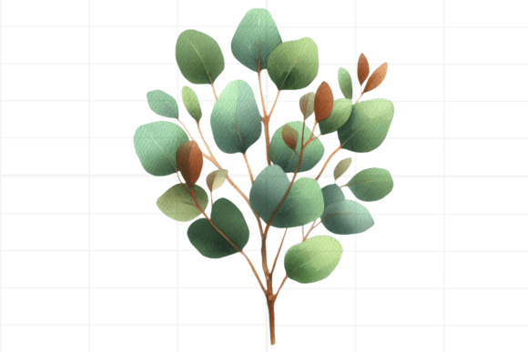 Download Eucalyptus Clipart. Watercolor Greenery - Green Collection