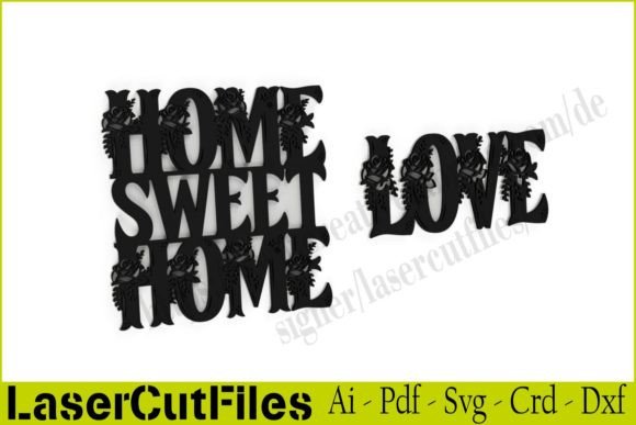 Download Floral Text for Laser Cutting, LOVE - Premium Resources
