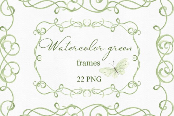 Download Green Ribbon Wedding Frame Clipart - Green Collection