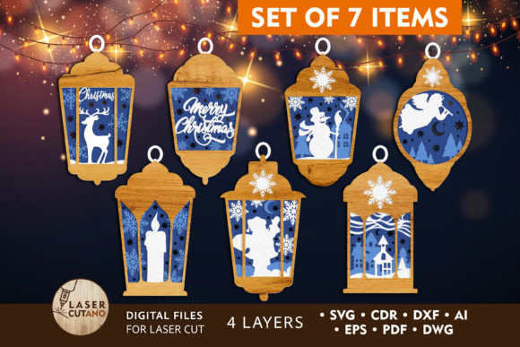 Download CHRISTMAS ORNAMENTS Bundle Craft Files - Craft files Collection