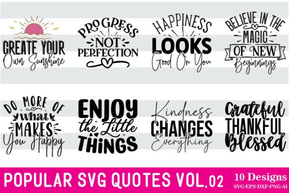 Download Popular SVG Quotes Bundle Vol.02 - Popular Collection